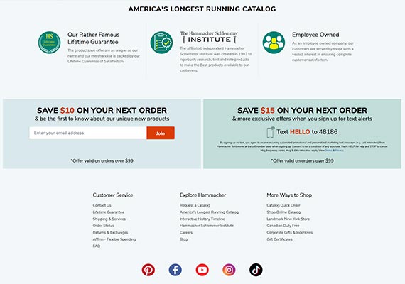 Worked with IT and marketing teams to redesign email and SMS subscription in footer.