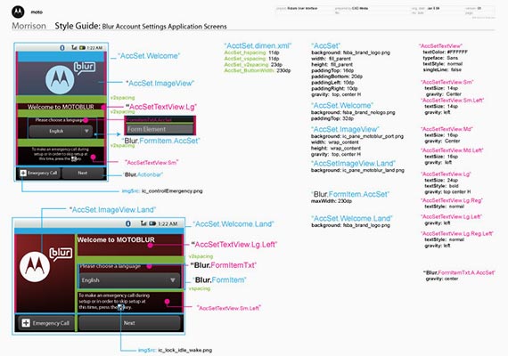 During 2008 to 2009, I was responsible for communicating layout media to mobile developers using these style guides.