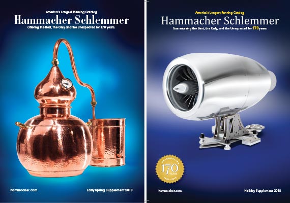 In 2018, I selected Cambria and Avenir fonts for Hammacher Schlemmer's new logo to balance tradition, adaptability, and mobile-friendly readability, reflected in the above catalog cover located on the right.